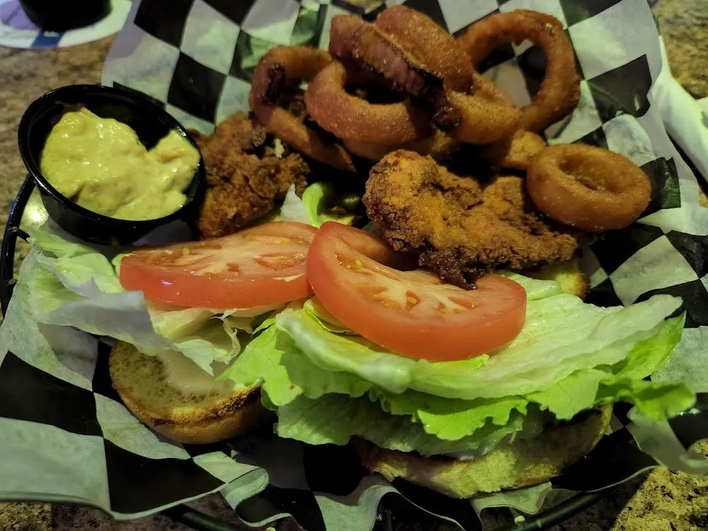 Spicy Chicken Sliders w Onion Rings